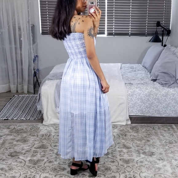 Checkered Green Maxi Dress - Picture 5 of 5